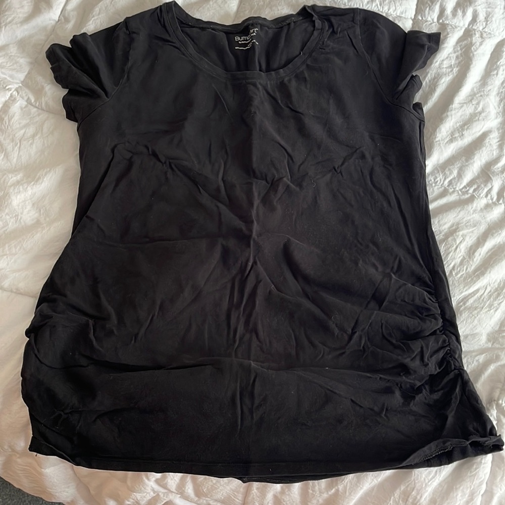 Bump start maternity T-shirt, size large black